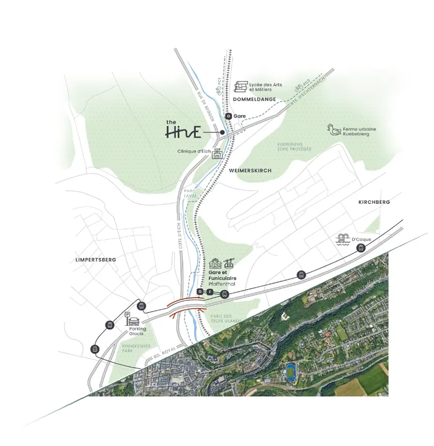 Création graphique d'un monogramme de la résidence Auguste V composé des lettres A et V